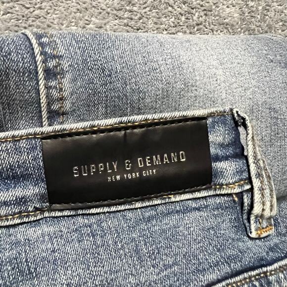 Supply & Demand Jeans Mens 38 XXXL (39x39)  Blue Straight Whisker - Picture 6 of 13